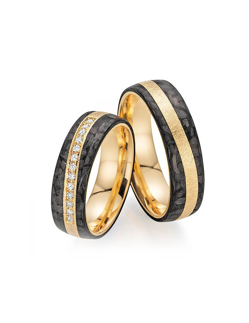 Fischer Carbon Hochzeitsringe